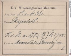 Etiketten zu Skapolith (NHMW-MIN-Ae426)